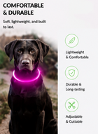 Pet Dog LED Light Collar Luminous Anti-Lost Dog Collar USB Rechargeable Dog Necklace Collar