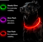 Pet Dog LED Light Collar Luminous Anti-Lost Dog Collar USB Rechargeable Dog Necklace Collar