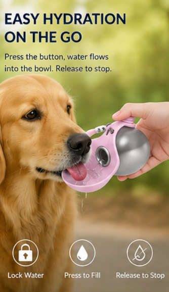 Creative Portable Outdoor Pet Stainless Steel Water Cup Small Dog Water Bottle Convenient Dog Drink Dispenser Puppy Travel Portable Water Bowl Pet Products