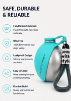 Creative Portable Outdoor Pet Stainless Steel Water Cup Small Dog Water Bottle Convenient Dog Drink Dispenser Puppy Travel Portable Water Bowl Pet Products